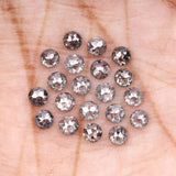 1 CT - 3.5 MM - Salt And Pepper Tambuli cut Round Rose Cut Diamond