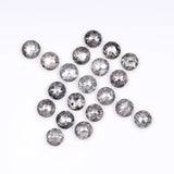 1 CT - 3.5 MM - Salt And Pepper Tambuli cut Round Rose Cut Diamond