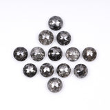 1 CT - 4.0 MM - Salt And Pepper Tambuli cut Round Rose Cut Diamond