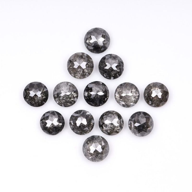 1 CT - 4.0 MM - Salt And Pepper Tambuli cut Round Rose Cut Diamond