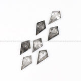 0.88 CT, 5.0 X 3.0 MM Salt And Pepper Kite Cut Diamond
