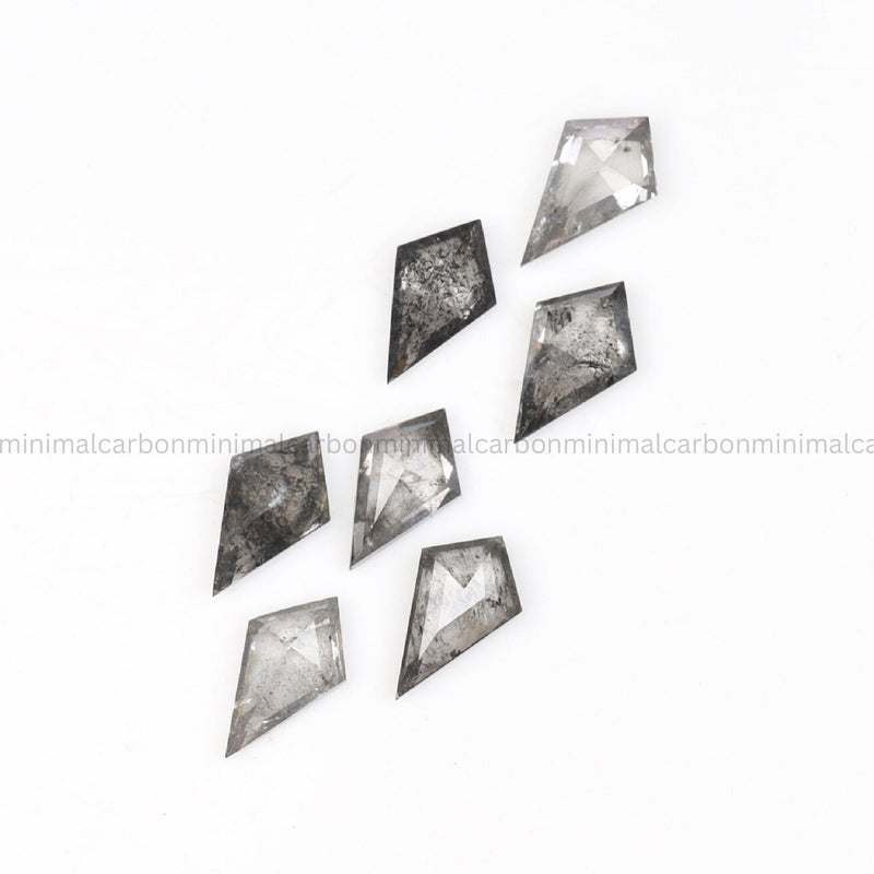 0.88 CT, 5.0 X 3.0 MM Salt And Pepper Kite Cut Diamond