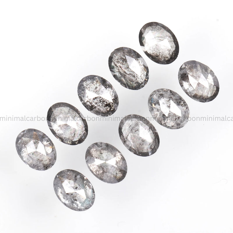 1.88 CT, 4.0 X 3.0 MM | Salt And Pepper Oval Cut Diamond