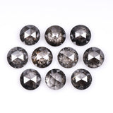1 CT - 4.5 MM - Salt And Pepper Round Rose Cut Diamond