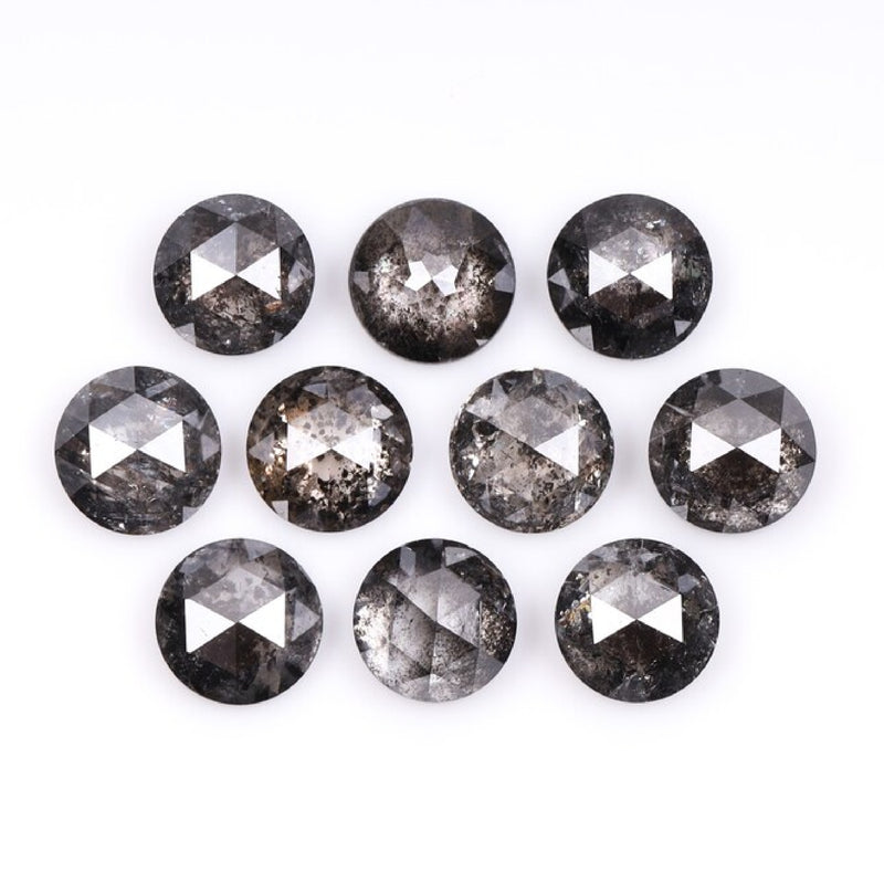 1 CT - 4.5 MM - Salt And Pepper Round Rose Cut Diamond