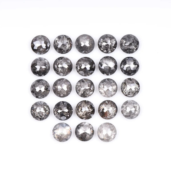 1 CT - 2.0 MM - Salt And Pepper Tambuli cut Round Rose Cut Diamond