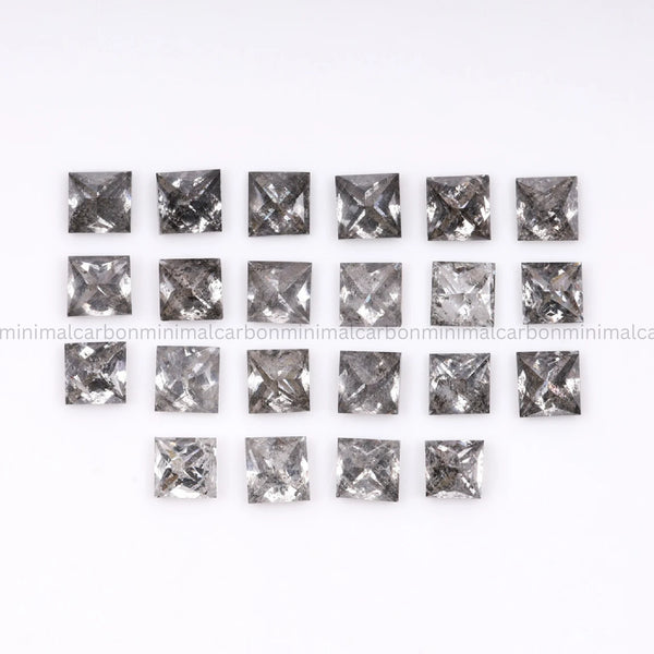 2.0 MM | Salt And Pepper Princess Cut Diamond
