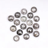 1 CT - 2.5 MM - Salt And Pepper Tambuli cut Round Rose Cut Diamond