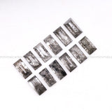 1.32 CT, 4.0 X 2.0 MM, Salt And Pepper Baguette Cut Diamond