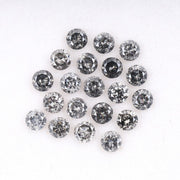2.6 To 3.0 MM - Salt And Pepper Round Brilliant Cut Diamond - Minimal Carbon