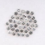 1.1 To 1.5 MM - Salt And Pepper Round Brilliant Cut Diamond - Minimal Carbon