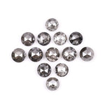 1 CT - 4.0 MM - Salt And Pepper Round Rose Cut Diamond - Minimal Carbon