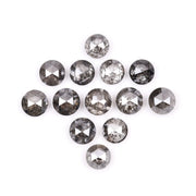 1 CT - 4.0 MM - Salt And Pepper Round Rose Cut Diamond - Minimal Carbon