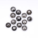 1 CT - 4.0 MM - Salt And Pepper Tambuli cut Round Rose Cut Diamond