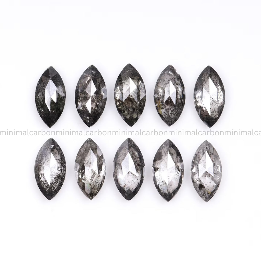 1.70 CT, 5.0 X 2.5 MM | Salt And Pepper Marquise Cut Diamond