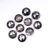 1 CT - 4.5 MM - Salt And Pepper Round Rose Cut Diamond