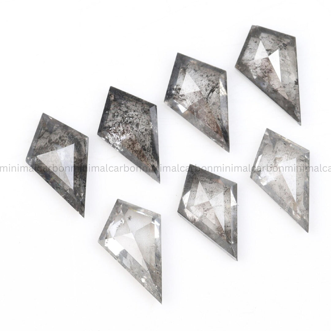 0.88 CT, 5.0 X 3.0 MM Salt And Pepper Kite Cut Diamond