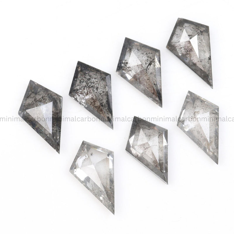 0.88 CT, 5.0 X 3.0 MM Salt And Pepper Kite Cut Diamond