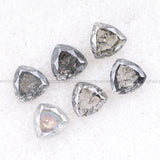 0.38 CT, 2.5 MM Salt And Pepper Trillion Cut Diamond
