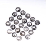 1 CT - 2.0 MM - Salt And Pepper Tambuli cut Round Rose Cut Diamond