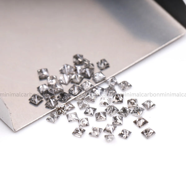 1.2 MM Salt And Pepper Princess Cut Diamond