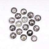 1 CT - 2.5 MM - Salt And Pepper Tambuli cut Round Rose Cut Diamond
