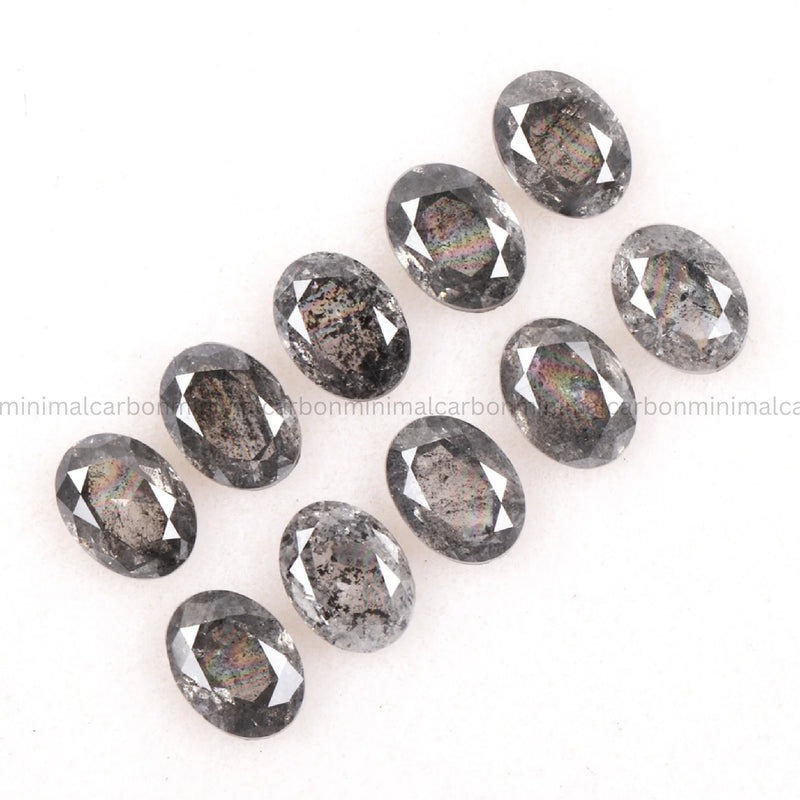 1.88 CT, 4.0 X 3.0 MM | Salt And Pepper Oval Cut Diamond