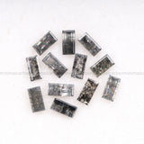 1.32 CT, 4.0 X 2.0 MM, Salt And Pepper Baguette Cut Diamond