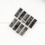 1.82 CT, 6.0 X 2.0 MM Salt And Pepper Baguette Cut Diamond