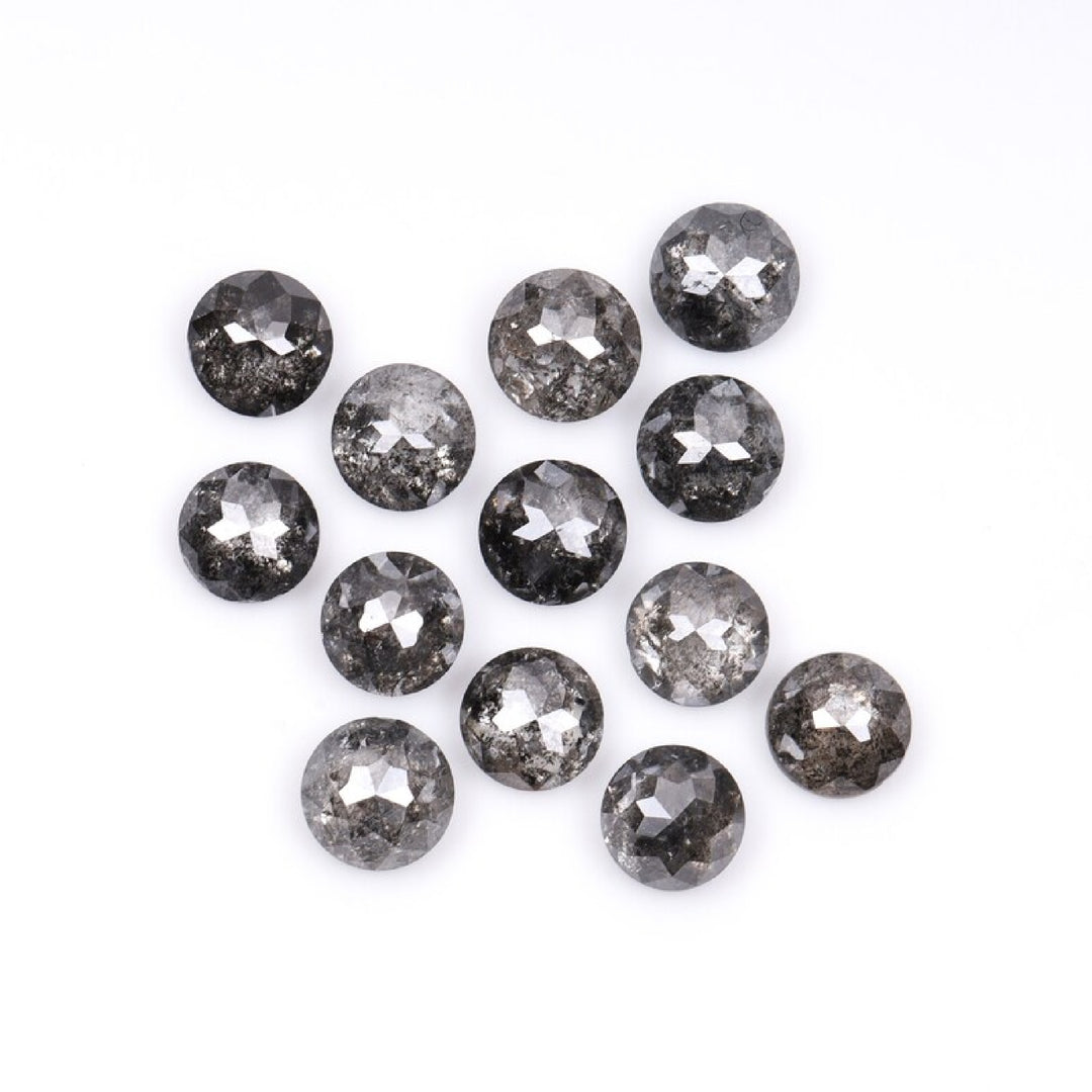 1 CT - 4.0 MM - Salt And Pepper Tambuli cut Round Rose Cut Diamond