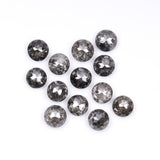 1 CT - 4.0 MM - Salt And Pepper Tambuli cut Round Rose Cut Diamond
