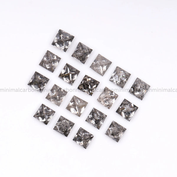 3.0 MM | Salt And Pepper Princess Cut Diamond