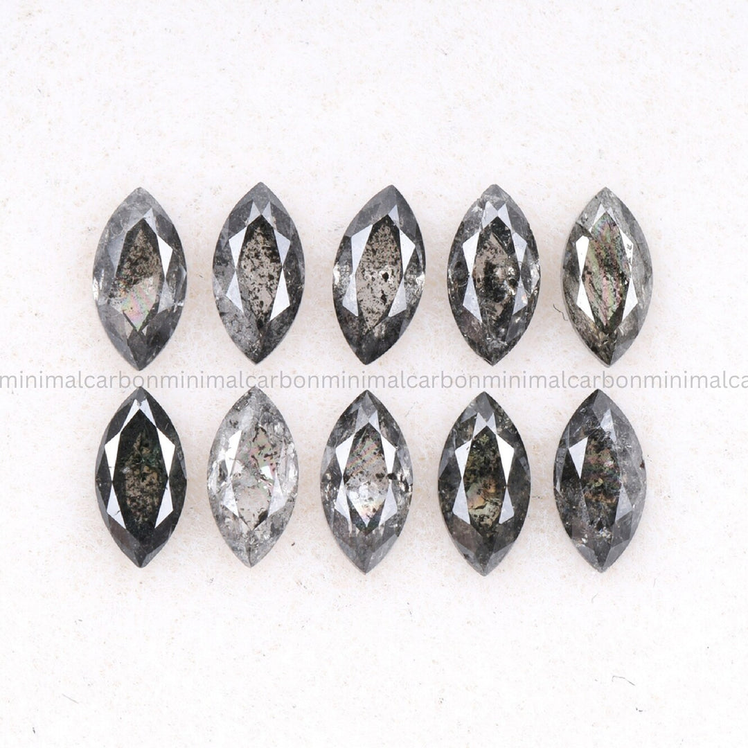 1.70 CT, 5.0 X 2.5 MM | Salt And Pepper Marquise Cut Diamond