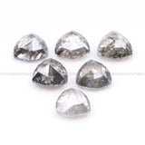 0.63 CT, 3.5 MM Salt And Pepper Trillion Cut Diamond