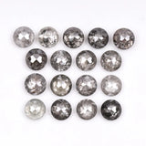 1 CT - 2.5 MM - Salt And Pepper Tambuli cut Round Rose Cut Diamond
