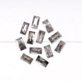 1.32 CT, 4.0 X 2.0 MM, Salt And Pepper Baguette Cut Diamond