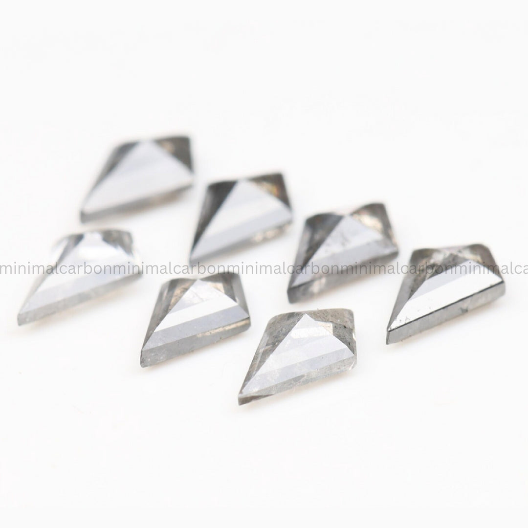 0.88 CT, 5.0 X 3.0 MM Salt And Pepper Kite Cut Diamond