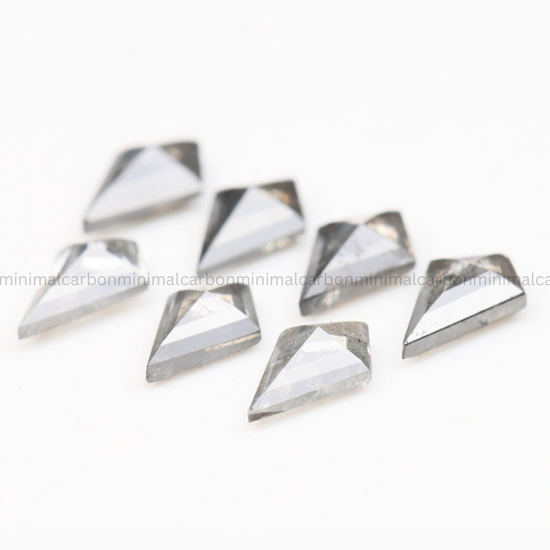 0.88 CT, 5.0 X 3.0 MM Salt And Pepper Kite Cut Diamond