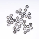 1 CT - 1.5 MM - Salt And Pepper Tambuli cut Round Rose Cut Diamond