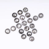 1 CT - 3.5 MM - Salt And Pepper Tambuli cut Round Rose Cut Diamond