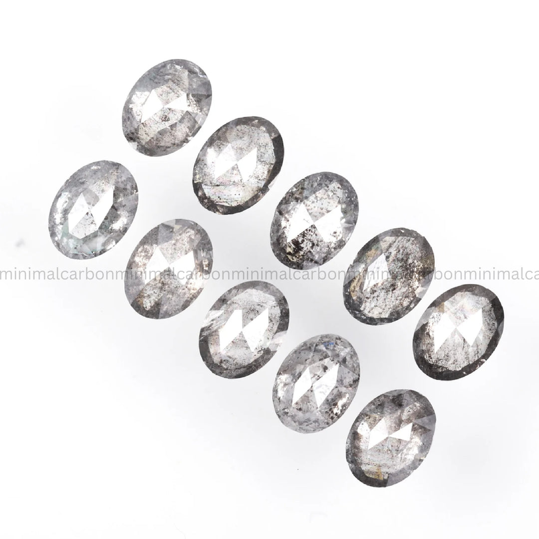 1.88 CT, 4.0 X 3.0 MM | Salt And Pepper Oval Cut Diamond