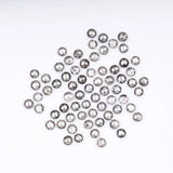 1 CT - 1.5 MM - Salt And Pepper Round Rose Cut Diamond - Minimal Carbon