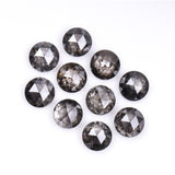 1 CT - 4.5 MM - Salt And Pepper Round Rose Cut Diamond