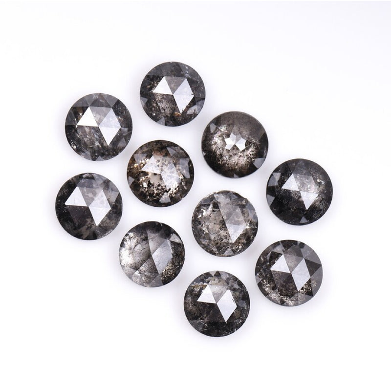 1 CT - 4.5 MM - Salt And Pepper Round Rose Cut Diamond