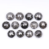 1 CT - 4.0 MM - Salt And Pepper Tambuli cut Round Rose Cut Diamond