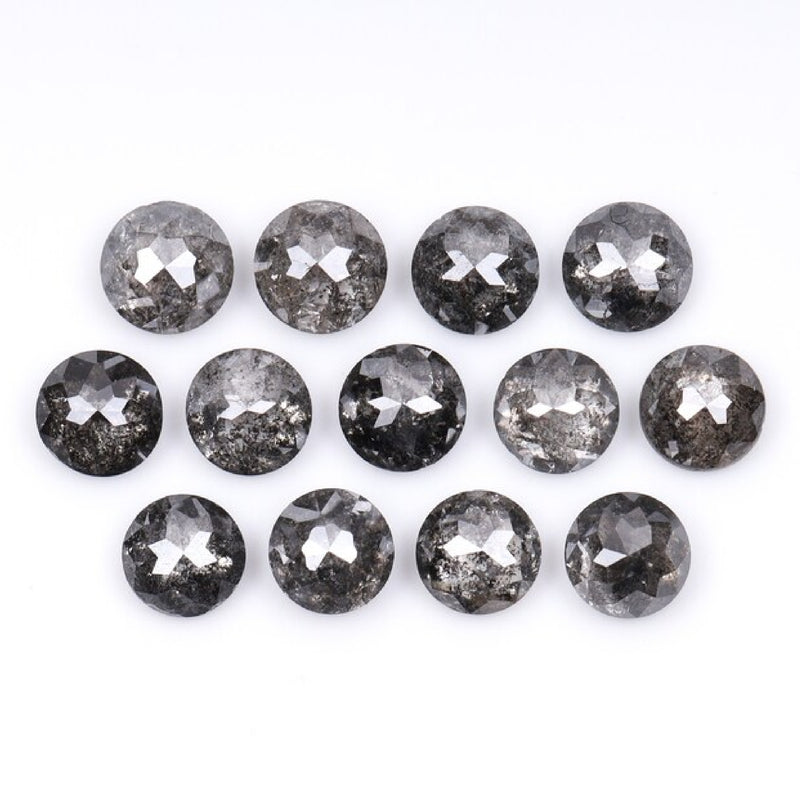 1 CT - 4.0 MM - Salt And Pepper Tambuli cut Round Rose Cut Diamond