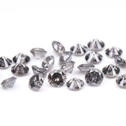 1.6 To 2.0 MM - Salt And Pepper Round Brilliant Cut Diamond - Minimal Carbon