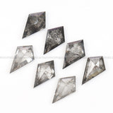 0.88 CT, 5.0 X 3.0 MM Salt And Pepper Kite Cut Diamond
