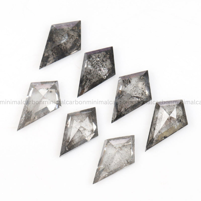 0.88 CT, 5.0 X 3.0 MM Salt And Pepper Kite Cut Diamond