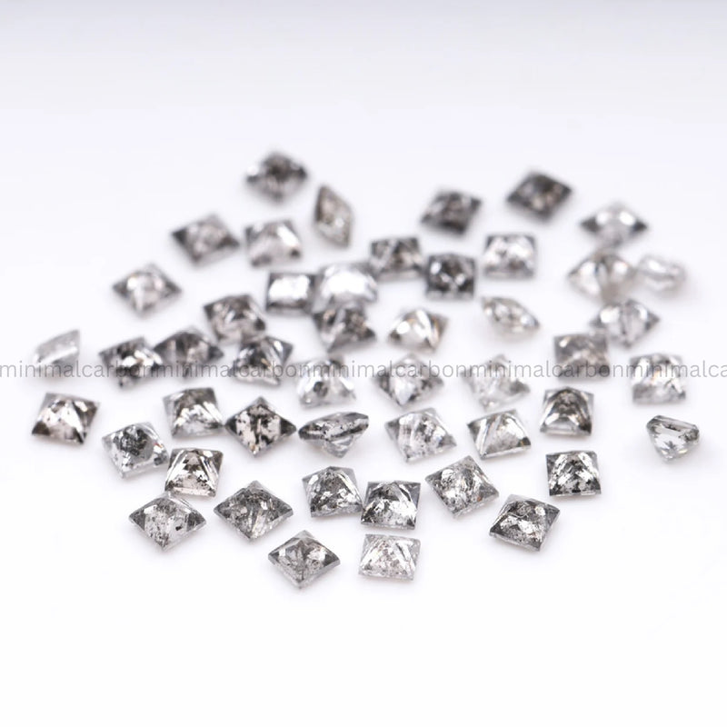 1.2 MM Salt And Pepper Princess Cut Diamond